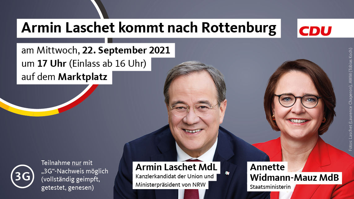Armin Laschet kommt nach Rottenburg am Neckar!